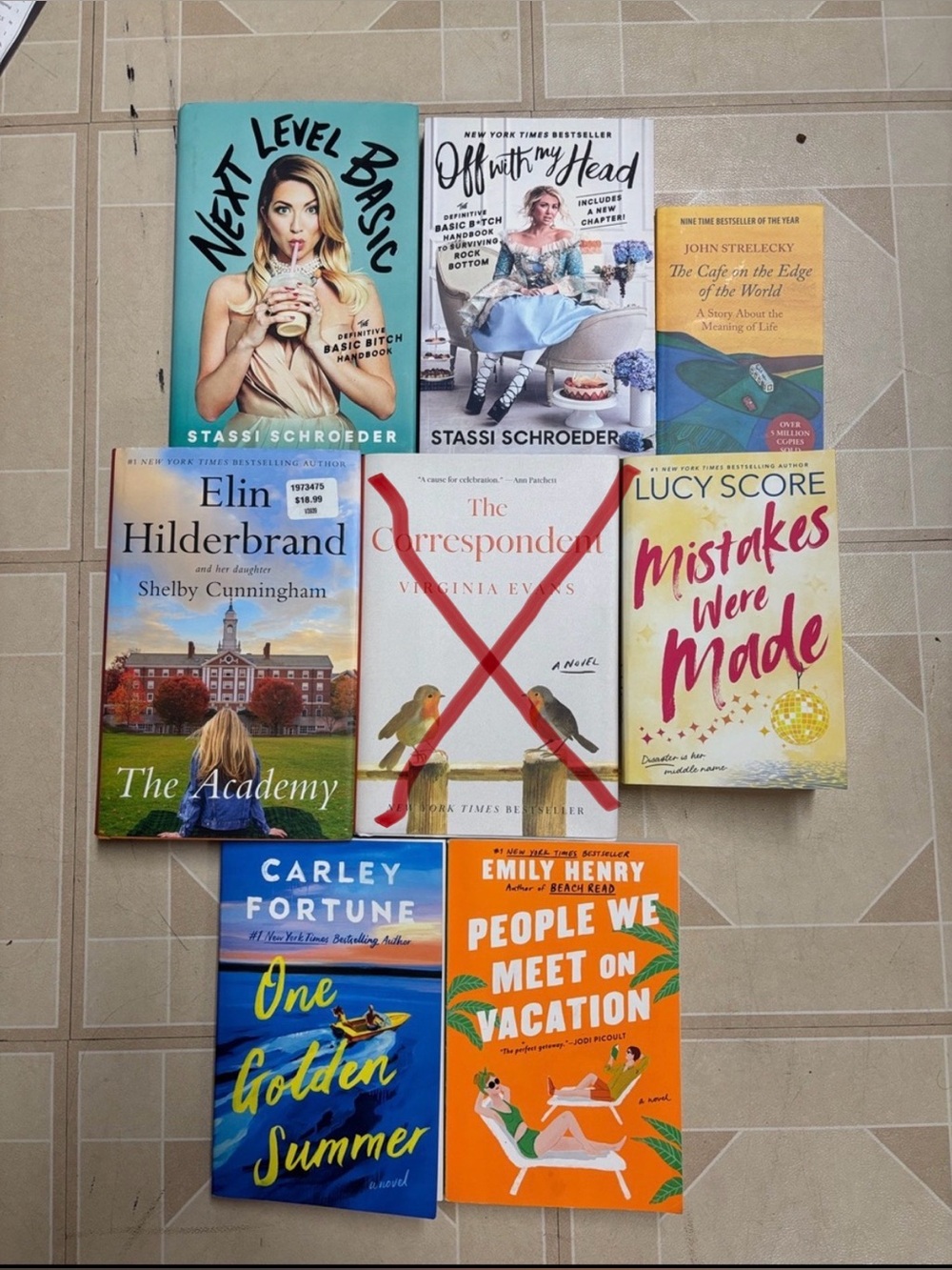 Assorted Book Lot - Mix of Fiction & Memoir (7)